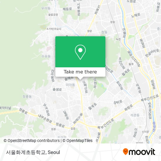 서울화계초등학교 map
