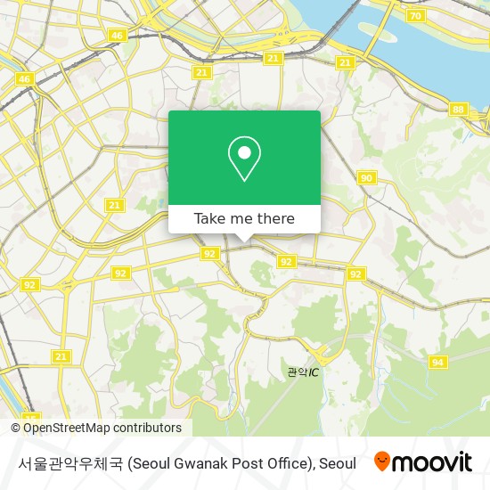 서울관악우체국 (Seoul Gwanak Post Office) map