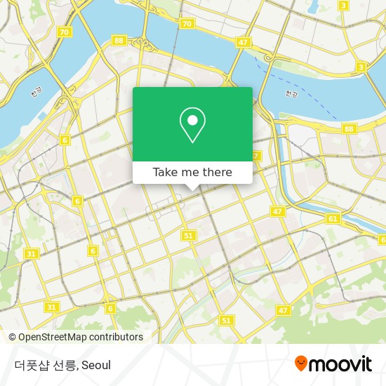 더풋샵 선릉 map