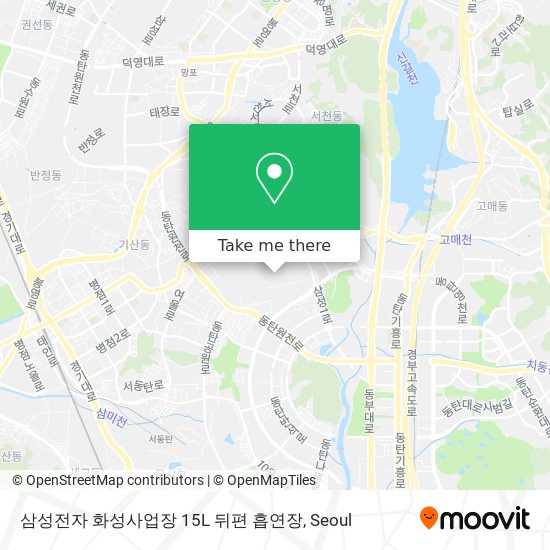 삼성전자 화성사업장 15L 뒤편 흡연장 map