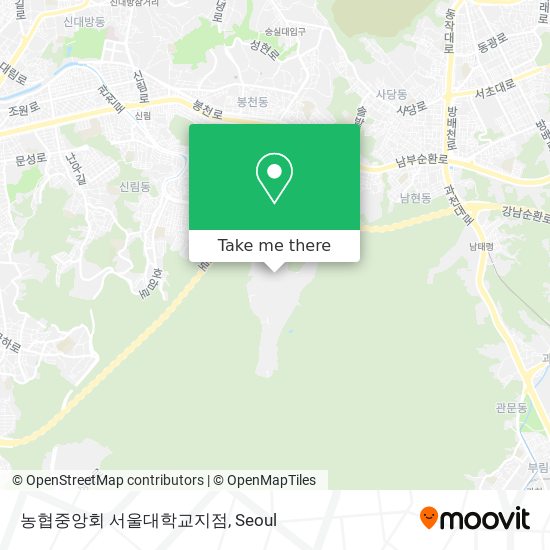 농협중앙회 서울대학교지점 map