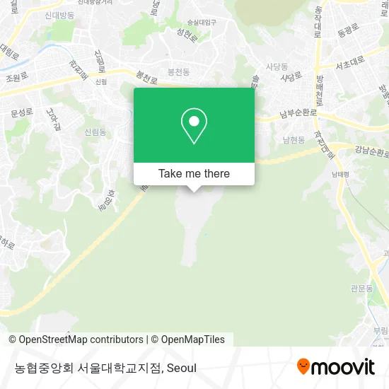 농협중앙회 서울대학교지점 map