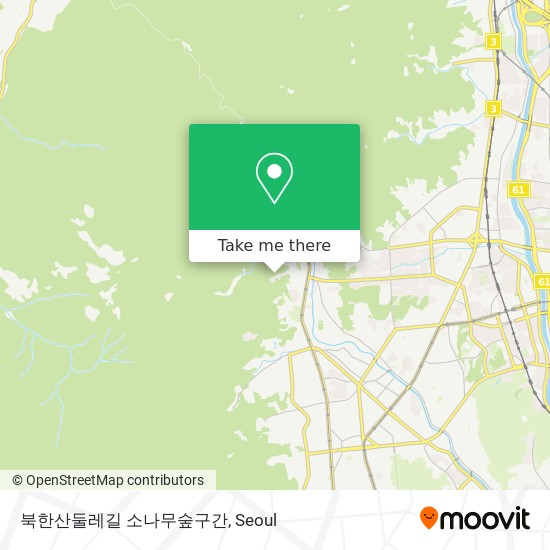 북한산둘레길 소나무숲구간 map