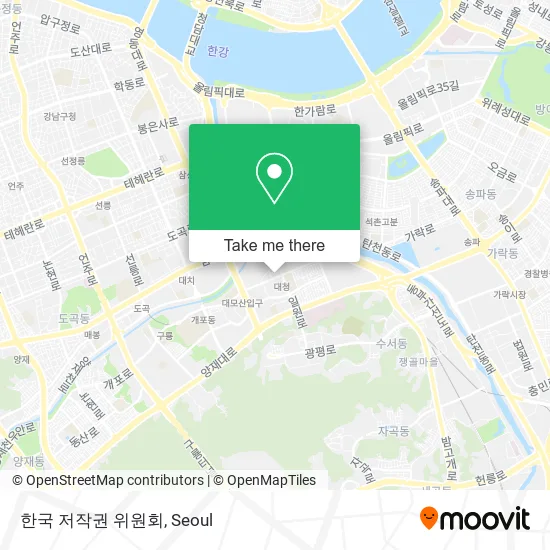 한국 저작권 위원회 map