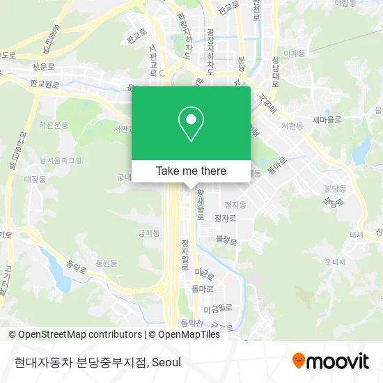 현대자동차 분당중부지점 map