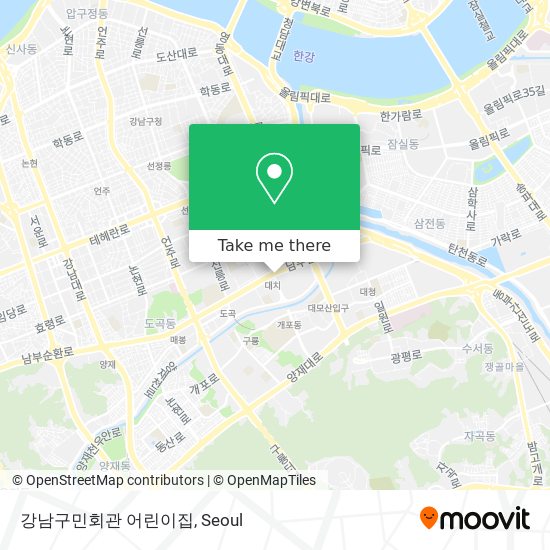 강남구민회관 어린이집 map