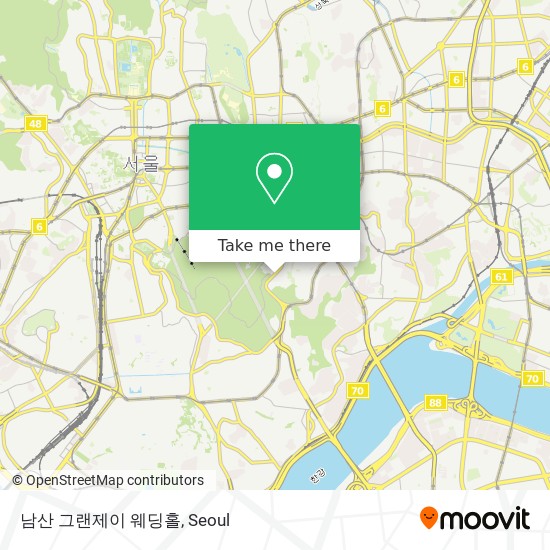 남산 그랜제이 웨딩홀 map