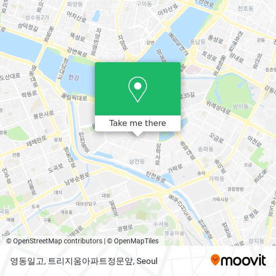 영동일고, 트리지움아파트정문앞 map