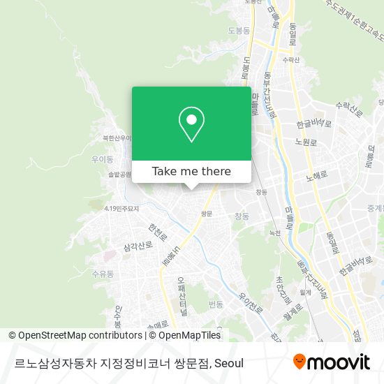 르노삼성자동차 지정정비코너 쌍문점 map