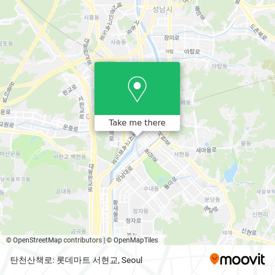 탄천산책로: 롯데마트 서현교 map