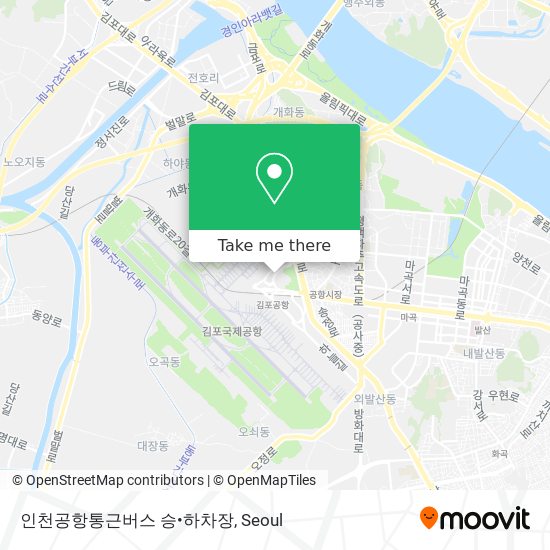 인천공항통근버스 승•하차장 map