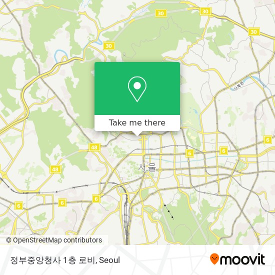 정부중앙청사 1층 로비 map