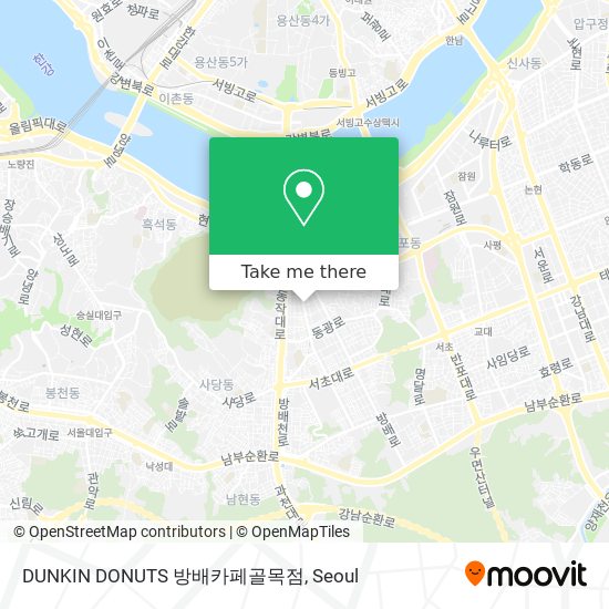 DUNKIN DONUTS 방배카페골목점 map