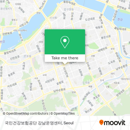 국민건강보험공단 강남운영센터 map