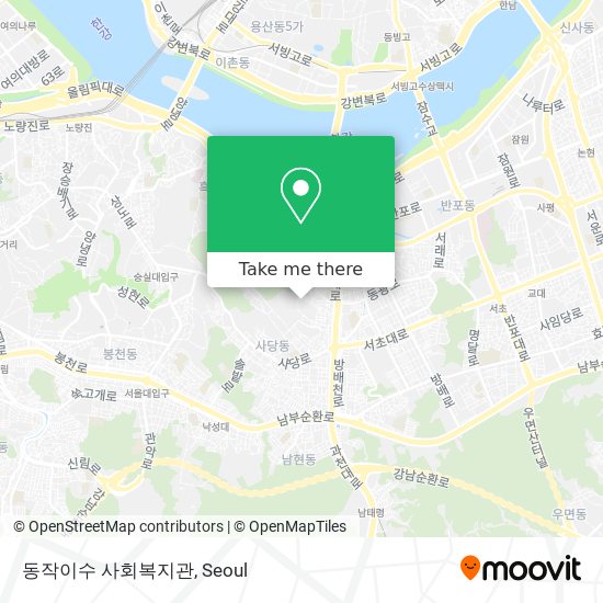 동작이수 사회복지관 map