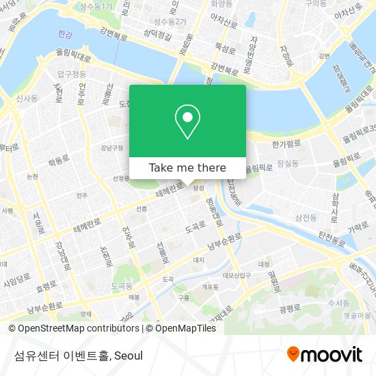 섬유센터 이벤트홀 map