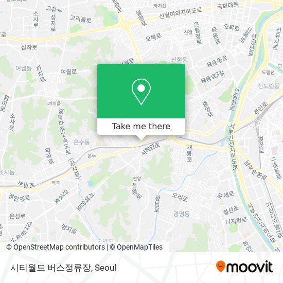 시티월드 버스정류장 map