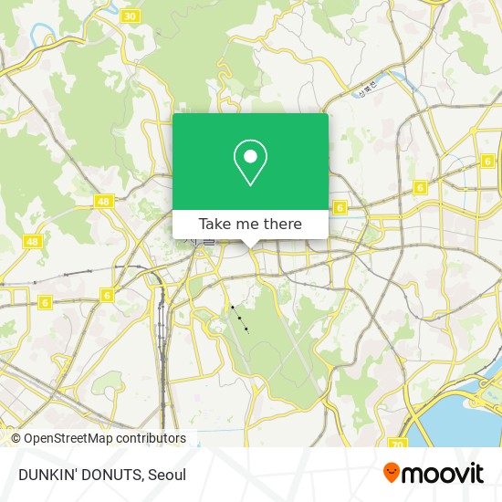 DUNKIN' DONUTS map