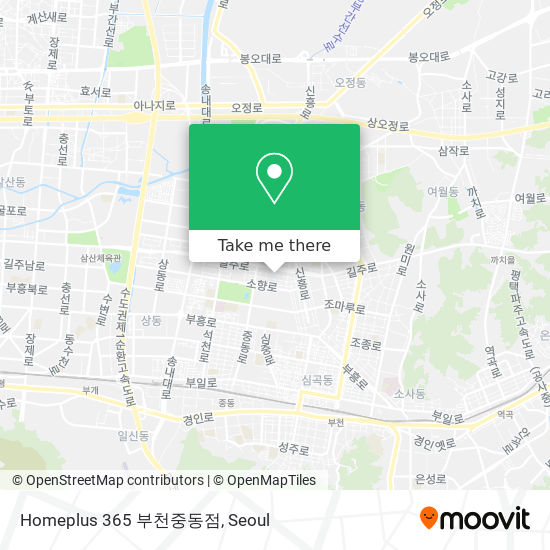 How to get to Homeplus 365 부천중동점 in 부천시, 경기도 by Subway or Bus | Moovit