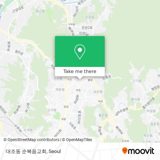 대조동 순복음교회 map