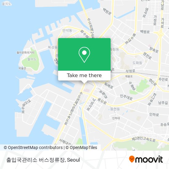 출입국관리소 버스정류장 map