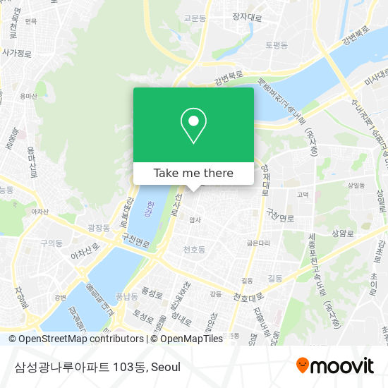 삼성광나루아파트 103동 map