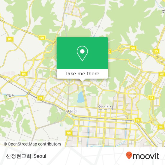 산정현교회 map