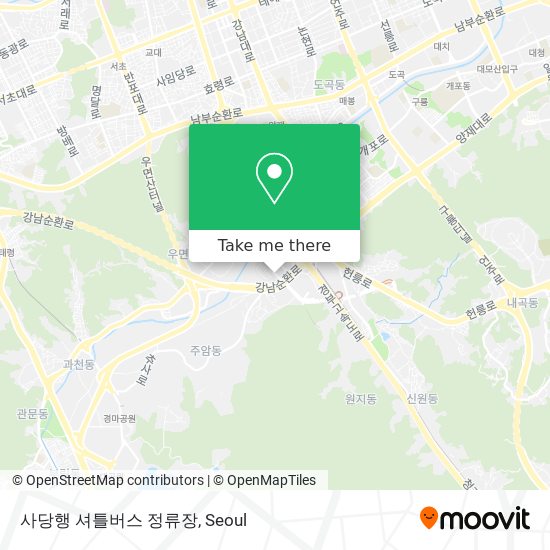 사당행 셔틀버스 정류장 map