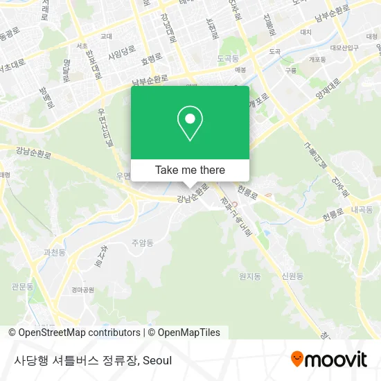 사당행 셔틀버스 정류장 map
