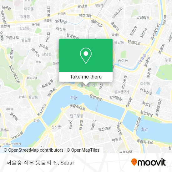 서울숲 작은 동물의 집 map