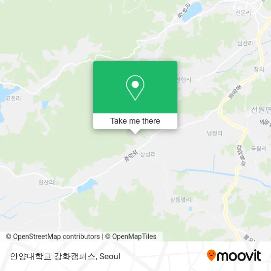안양대학교 강화캠퍼스 map