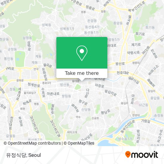 유정식당 map