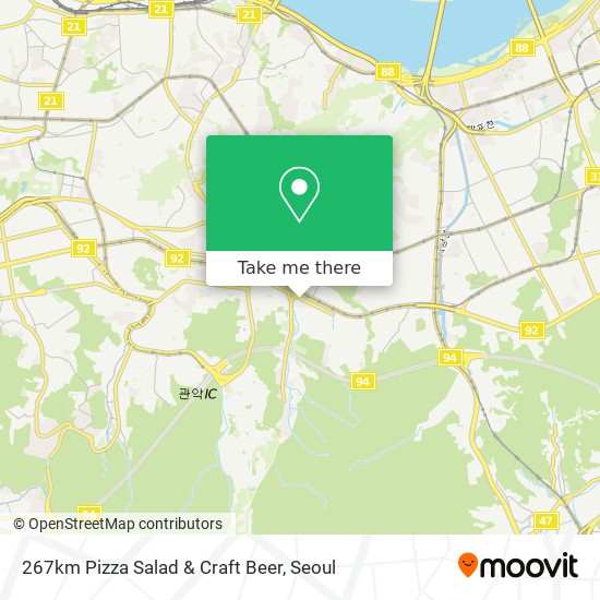 267km Pizza Salad & Craft Beer map