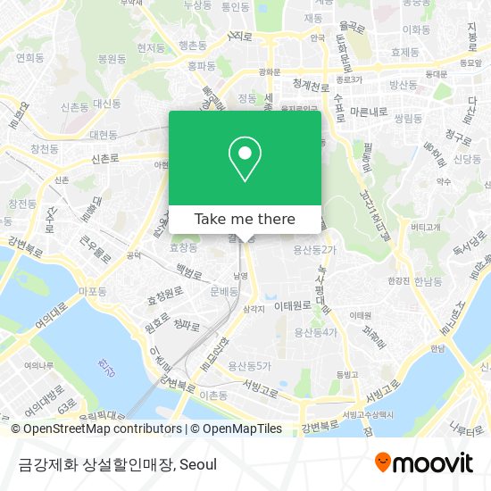 금강제화 상설할인매장 map