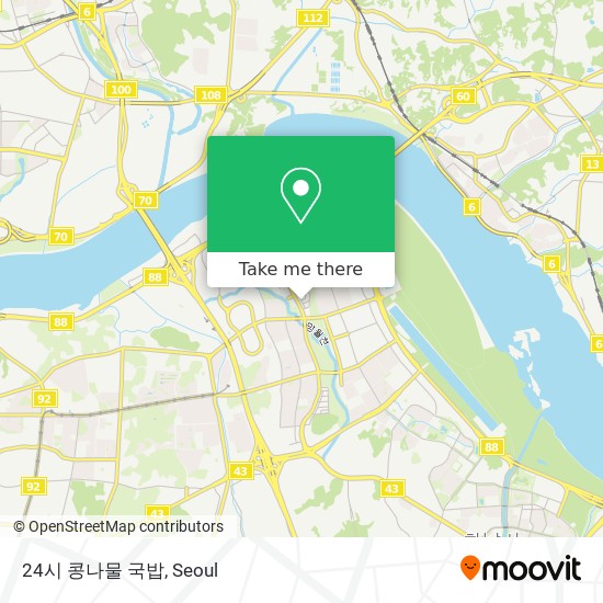 24시 콩나물 국밥 map