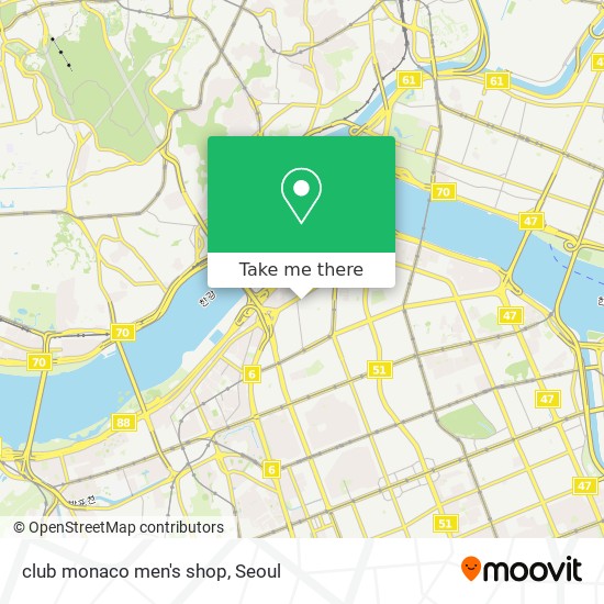 club monaco men's shop map