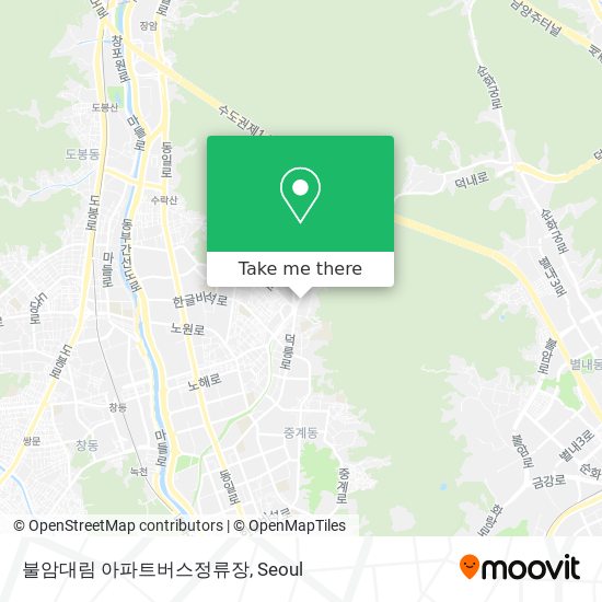 불암대림 아파트버스정류장 map
