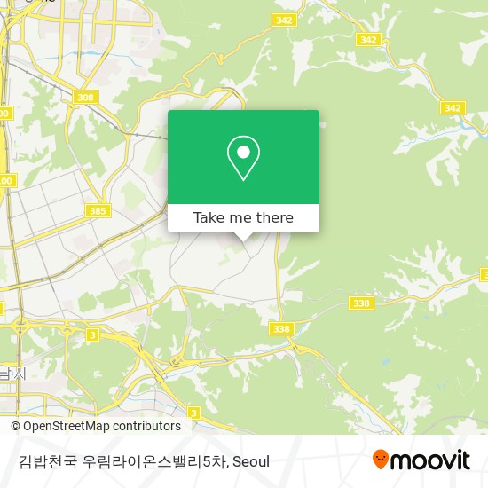 김밥천국 우림라이온스밸리5차 map