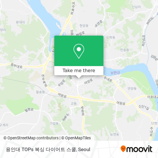 용인대 TOPs 복싱 다이어트 스쿨 map