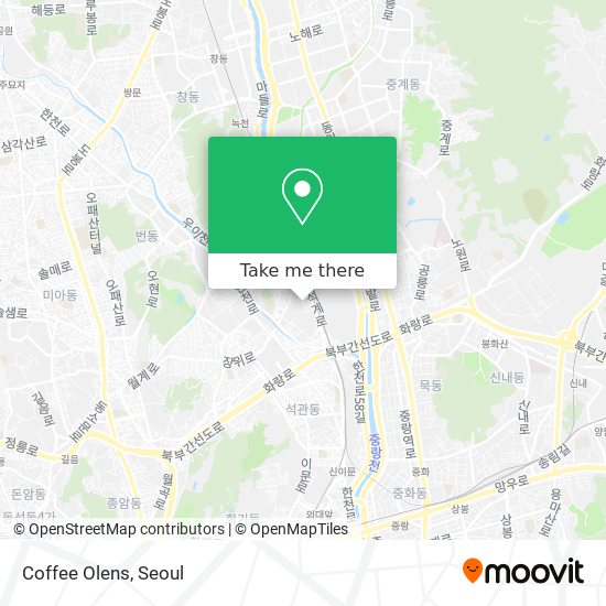 Coffee Olens map