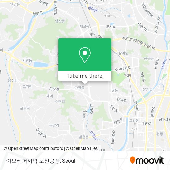 아모레퍼시픽 오산공장 map