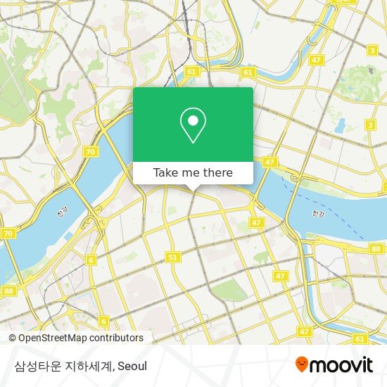 삼성타운 지하세계 map