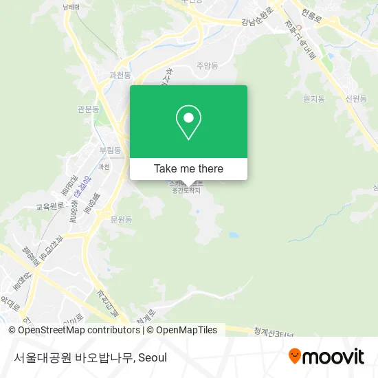 서울대공원 바오밥나무 map