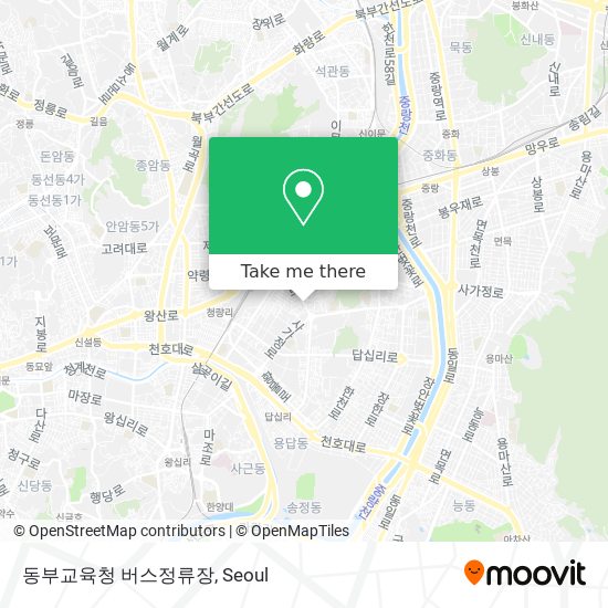 동부교육청 버스정류장 map