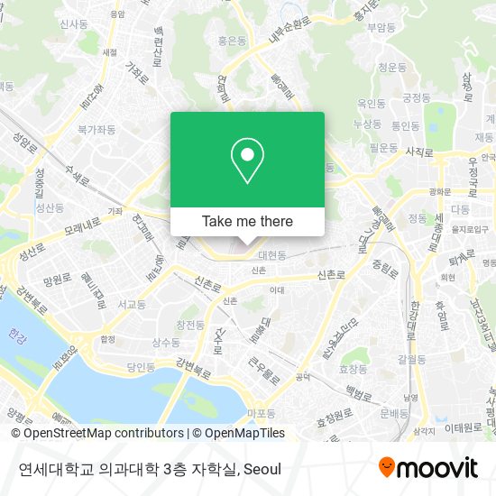 연세대학교 의과대학 3층 자학실 map