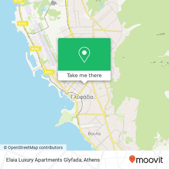 Elaia Luxury Apartments Glyfada map