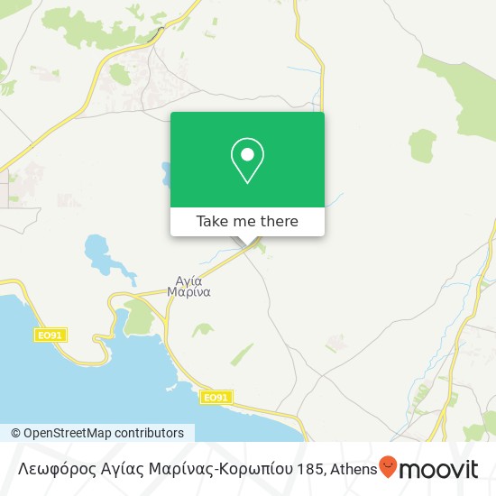 Λεωφόρος Αγίας Μαρίνας-Κορωπίου 185 map