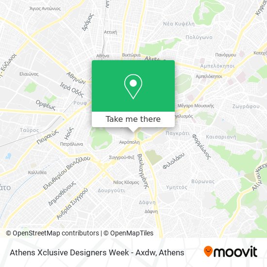 Athens Xclusive Designers Week - Axdw map