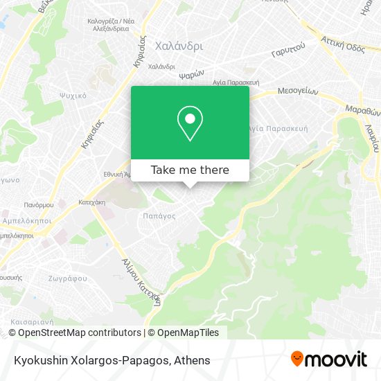 Kyokushin Xolargos-Papagos map