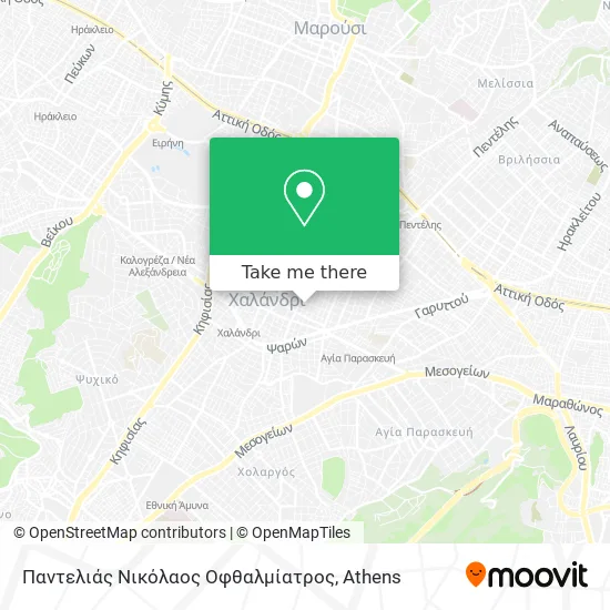 Παντελιάς Νικόλαος Οφθαλμίατρος map
